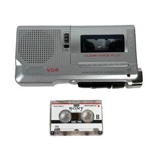 Sony M560V Micro Cassette Voice Recorder M-560V + Blank Tape Works MINT - VIDEO